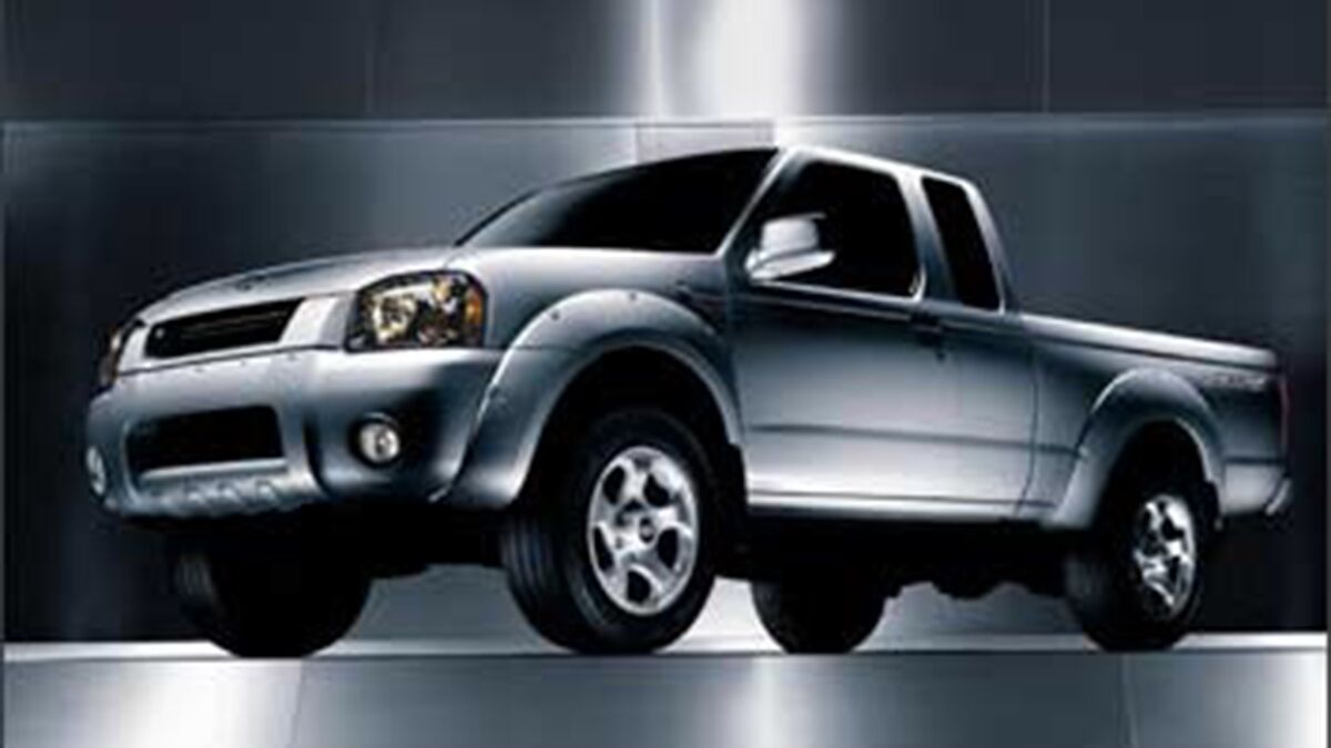 2001 Nissan Frontier in silver.