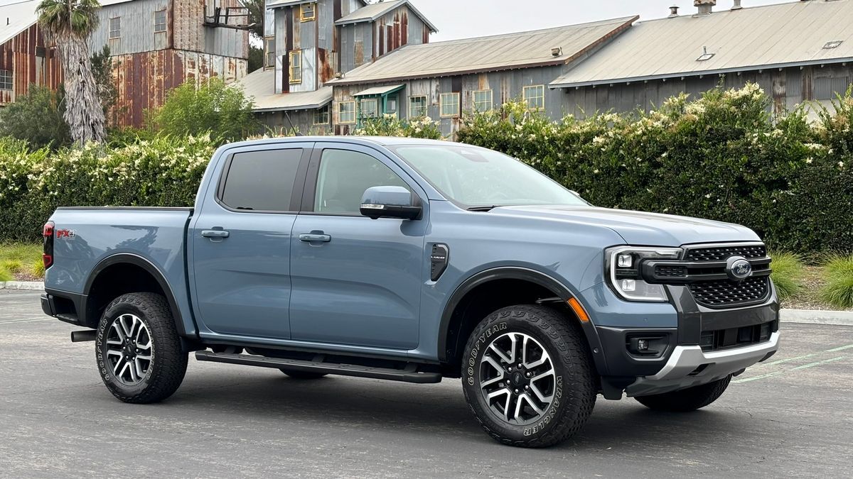 2024 Ford Ranger parked outside on the street in a neighborhood.
