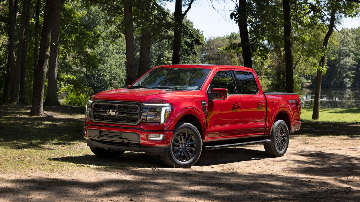 The 2024 Ford F-150 seen from a front quarter angle