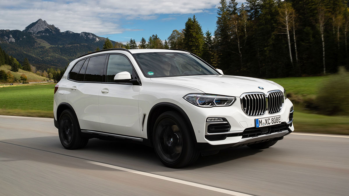 2020 BMW X5 parked in the forest.