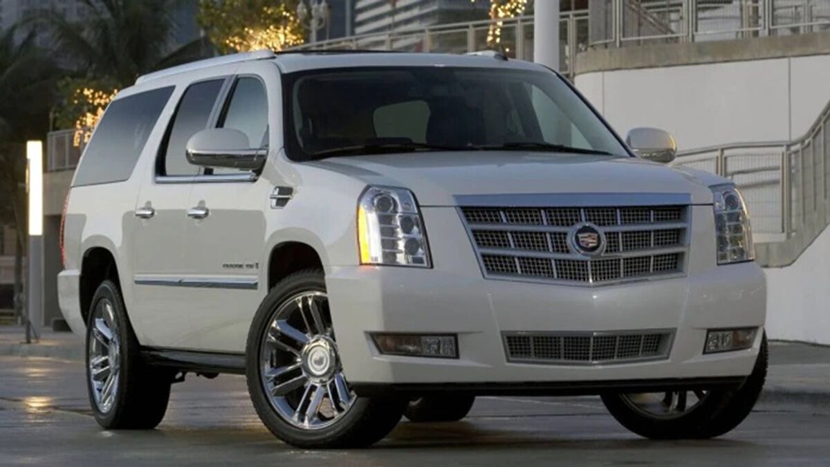 2013 Cadillac Escalade in silver.